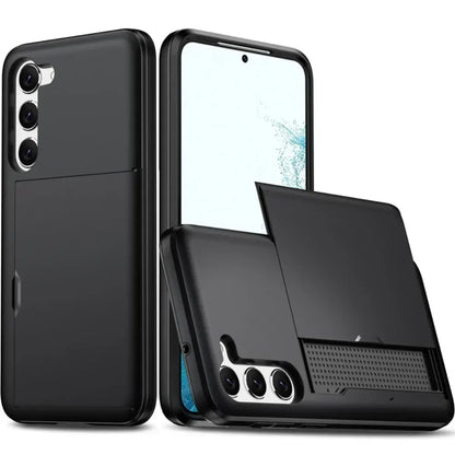 For Samsung Galaxy S26 S25 S24 Ultra S22 Plus S23 S21 S20 FE Note 20 A17 A55 Wallet Cover Card Holder Slot Shockproof Phone Case