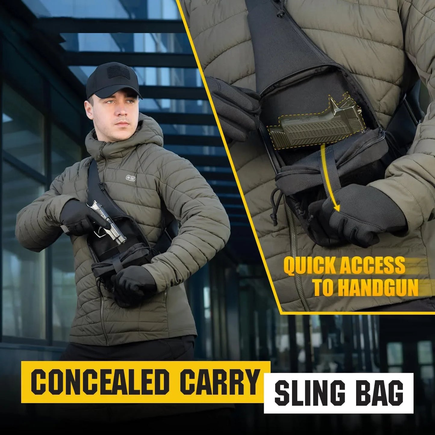 Outdoor Hunting Tactical Shoulder Bag Concealed Carry Pistol Holster Multifunction Waterproof Crossbody Chest Pack Gun Sling Bag
