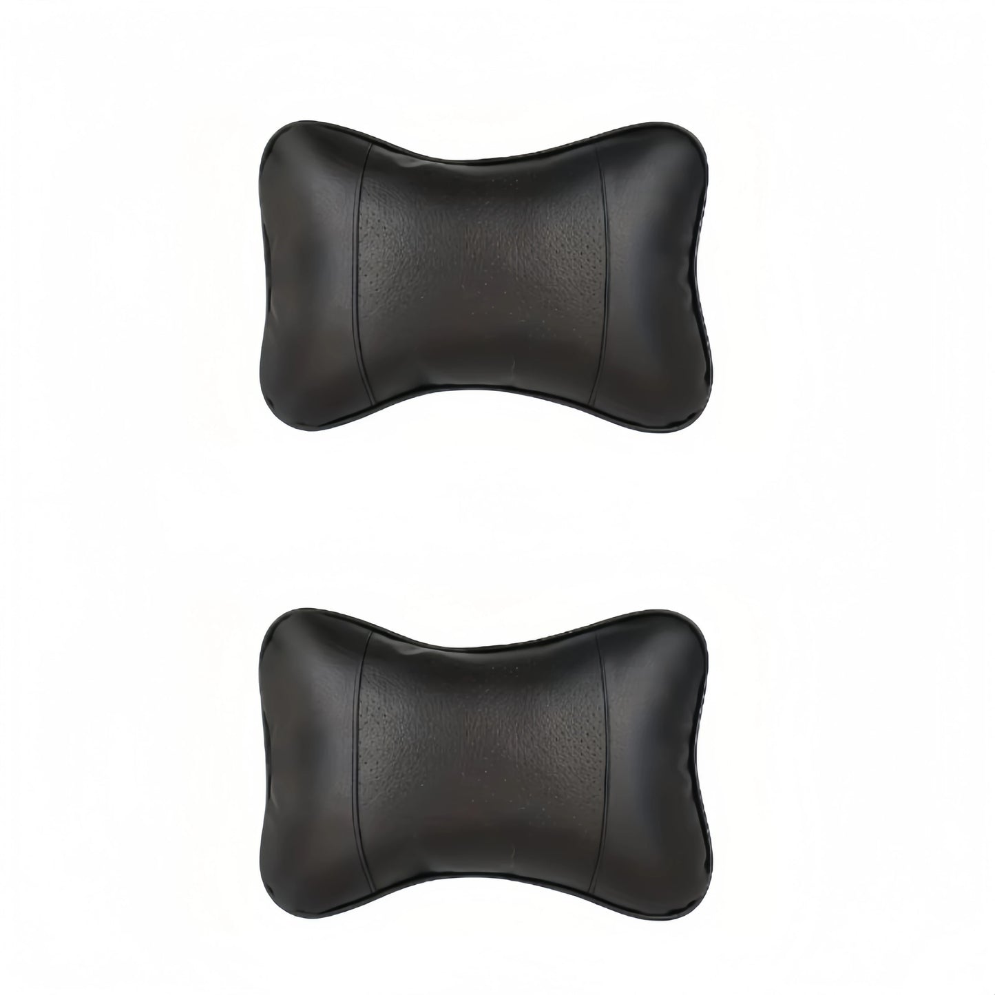 Car Neck Pillow PU Leather Ergonomic Headrest Support Cushion Filled Fiber Comfort Relief Universal Fit Cervical Anti Slip