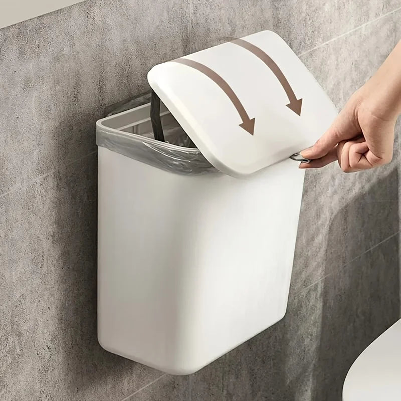 Wall-Mounted Trash Bin — Space-Saving Kitchen Waste Bin