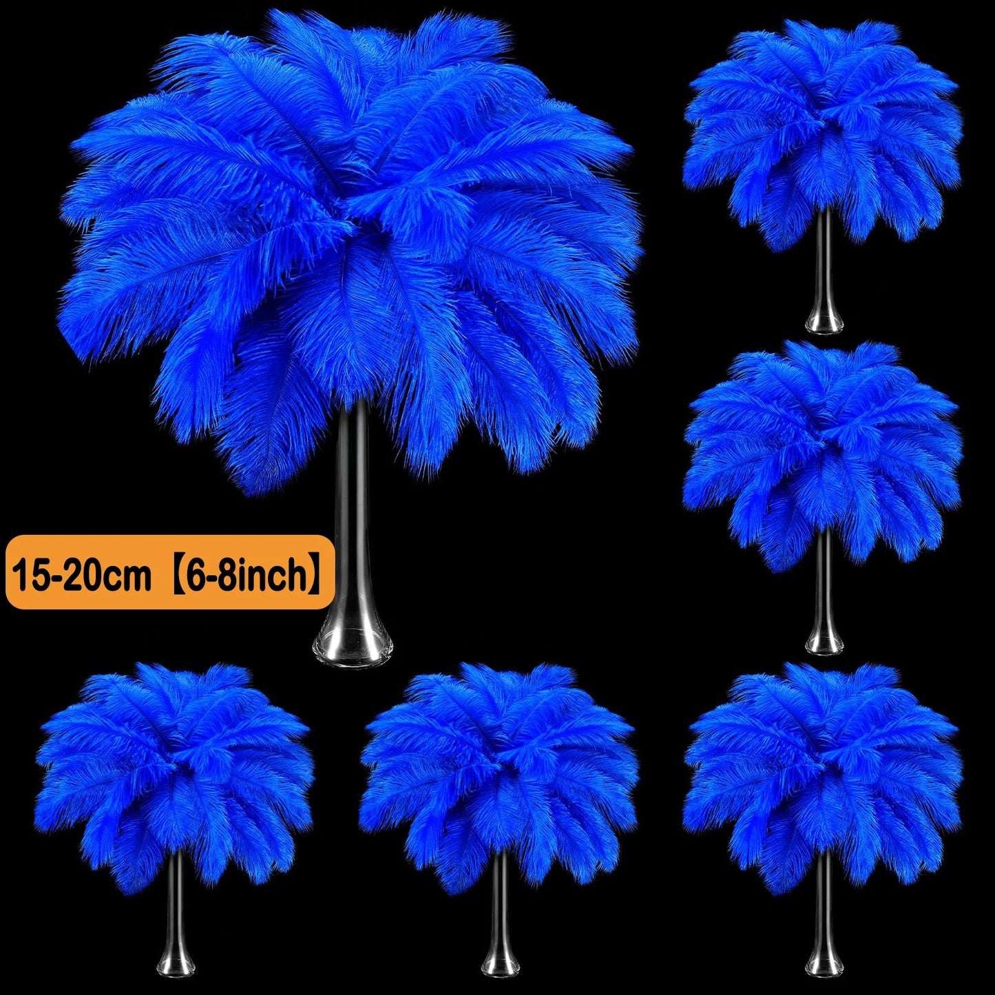 100-300PCS White Ostrich Feathers Bulk Natural Ostrich Feathers for Wedding Party Decorations Table Decorations DIY Crafts