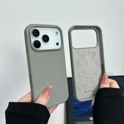 Magnetic Liquid Silicone Case for iPhone 17/17 Air/17 Pro/17 Pro Max For Magsafe Big Camera Hole Cover Shockproof Protective