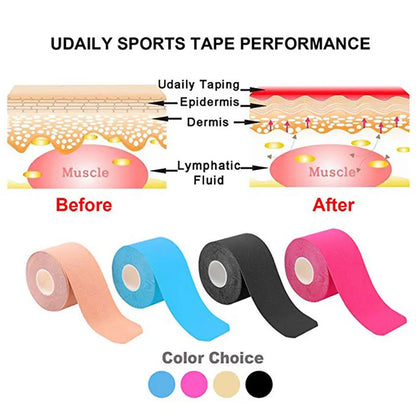 1PC/5PC GOUNOD Elastic Kinesiology Tape Sports Muscle Tape Bandage Care Kinesiology First Aid Tape Muscle Injury Sports Tape