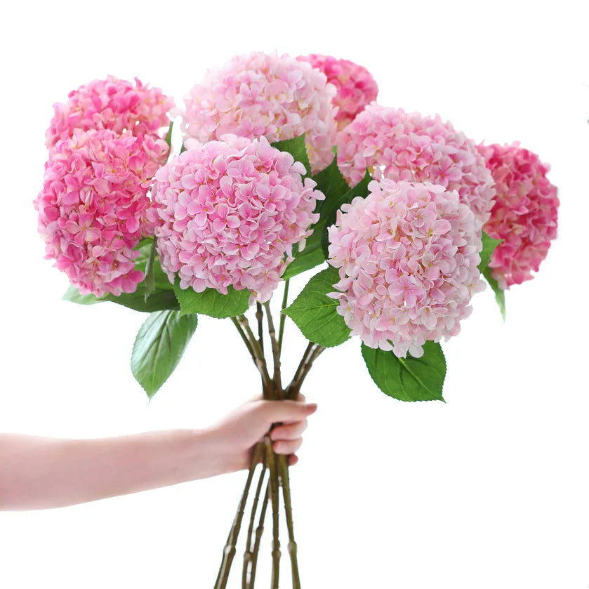 1/5/10pcs 58cm Beautiful Silk Artificial Flowers Hydrangea Bouquet for Home Party Wedding Living Room Decoration Accessories