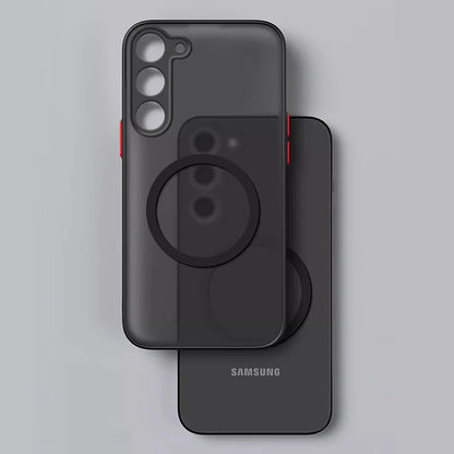 S26 S25 Ultra Plus Case Armor Matte Magnetic For Samsung Galaxy S26 S25 S24 S23 Ultra Plus Cases Frosted Wireless Charge Cover