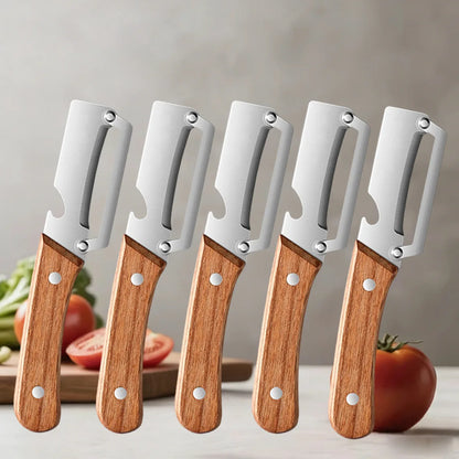 Kitchen Peeler Stainless Steel Vegetable Peeler with Wooden Handle for Peeling and Slicing Fruits and Vegetables Kitchen Tool