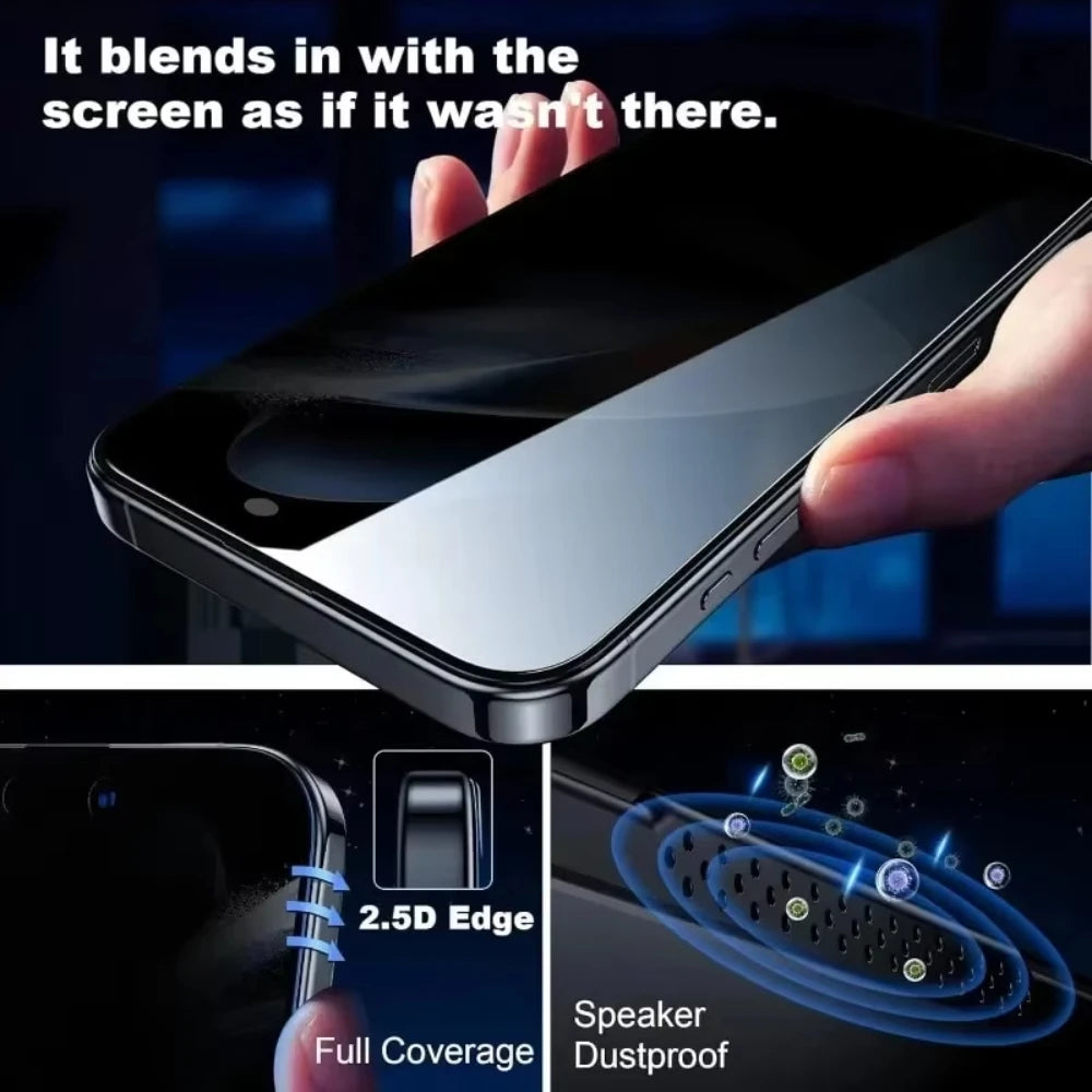 NNBILI 4PCS Privacy Screen Protectors For iPhone 15 13 12 14 16 17 Pro Max Mini Anti-spy Tempered Glass For iPhone 17Air Glass