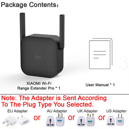 XIAOMI New WiFi Amplifier Pro，300M 2.4G Network Expander Repeater Power Extender Roteador，2 Antenna，For Mi Router Wi-Fi