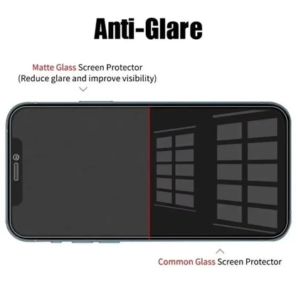 NNBILI 1-2Pcs Matte Tempered Glass For iPhone 16 15 14 12 11 13 Pro Max 16E Anti Fall And Anti Scratch Frosted Screen Protectors