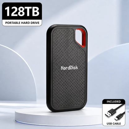 1TB External Hard Drive 2TB Portable SSD USB-C Fast Storage Disk for Laptop Mac PC Phone Photo File Backup