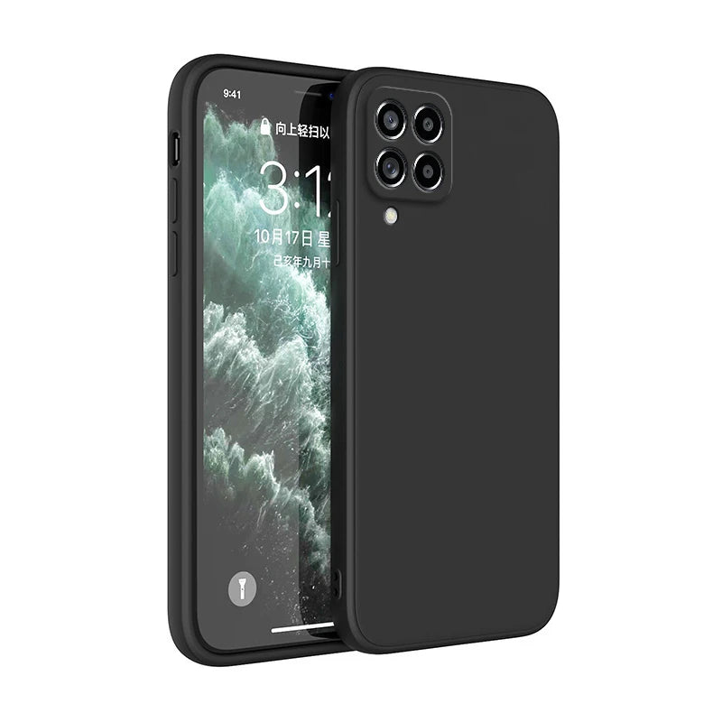 Funda Original Phone Case for Samsung A12 M12 A22 M22 A32 A42 A52 A72 5G Matte Silicone Camera Protective Cover Cases