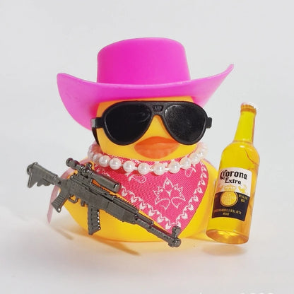 Cowboy Rubber Duck Car Ornament for Jeep Duck Car Dashboard Decorations Quirky Rubber Duck Car Accessories Funny Office Gifts