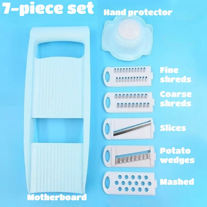 5 in1 Vegetable Fruit Slicer Multifunctional Manual Food Grater Cutter Potato Household Chopper Kitchen Veggie Dicer Gadgets