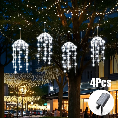Solar Jellyfish Lights 4/6 pcs Solar Waterproof Outdoor Hanging Home Garden Decoration Lights With 8 Modes for Courtyard Trees