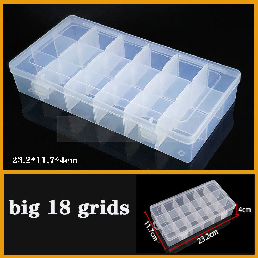 Transparent Plastic Screw Compartment Box – Jewelry, Earring & Tool Storage Organizer