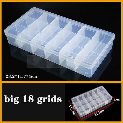 Transparent Plastic Screw Compartment Box – Jewelry, Earring & Tool Storage Organizer