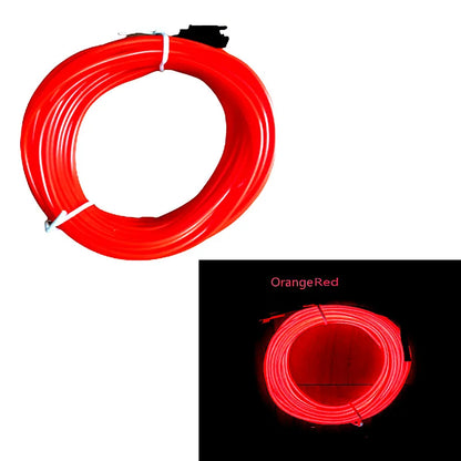 5m Car Interior Atmosphere Lighting LED Strip 5V DIY Flexible EL Cold Light Line Tube With USB Auto Decoration Ambient Lamp
