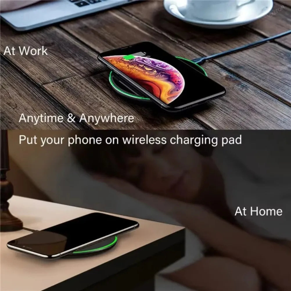 Fast Wireless Charger Pad Fast Wireless Charging Station For Samsung Galaxy S25 S24 S23 S22 Xiaomi iPhone 16 15 14 13 12 Pro Max