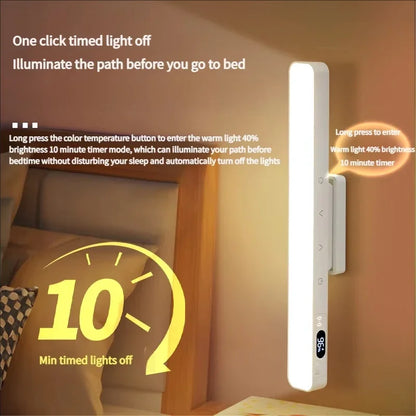 Touch Table Lamp Magnetic Desk Lamp Bulit-in Rechargeable Battery for Reading Cabinet Mirror Bedside Rechargeable Night Lights