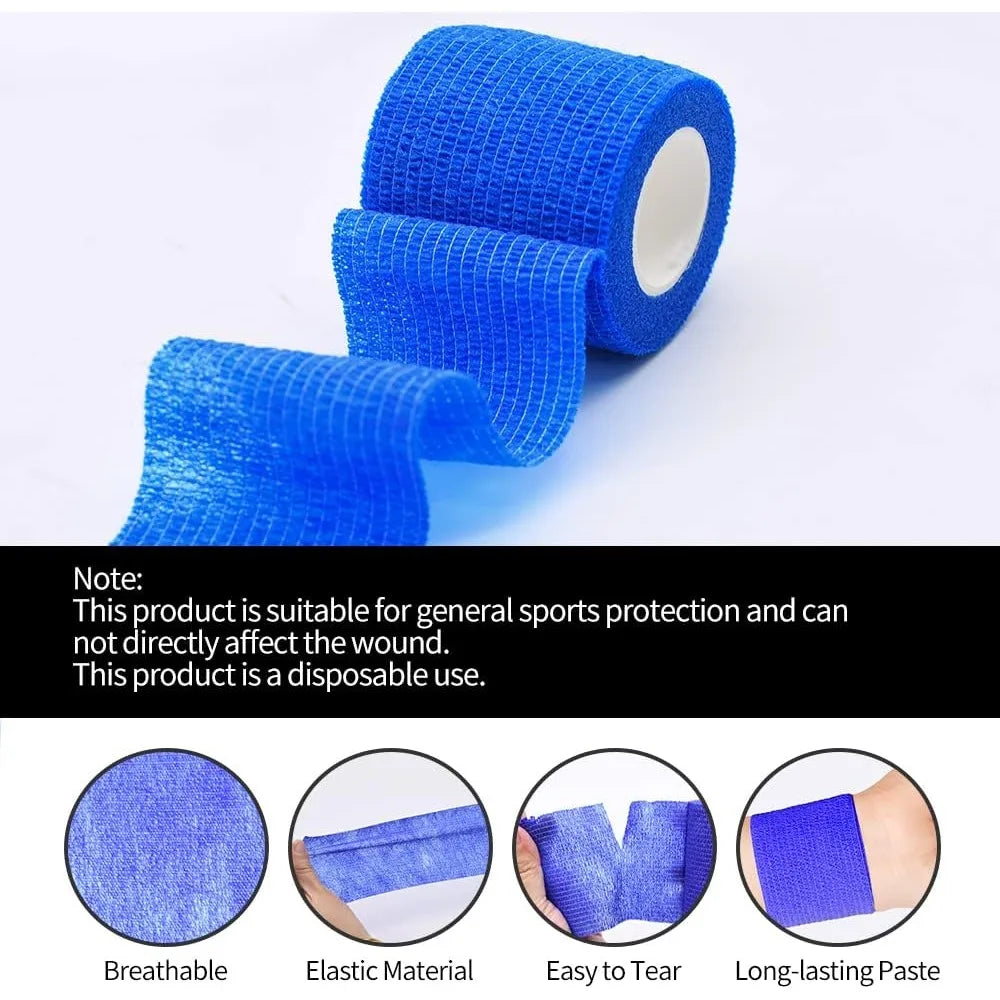 12/10pcs Colorful Sport Self Adhesive Elastic Bandage Wrap Tape Elastoplast For Knee Pad Finger Ankle Palm Aid Kit Pet Tool Warm
