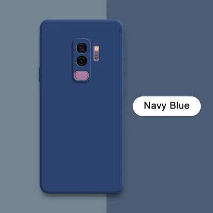 Square Liquid Silicone Back Cover for Samsung Galaxy S9 Plus Camera Protective Soft Shockproof Phone Case SamsungS9 S9Plus Funda