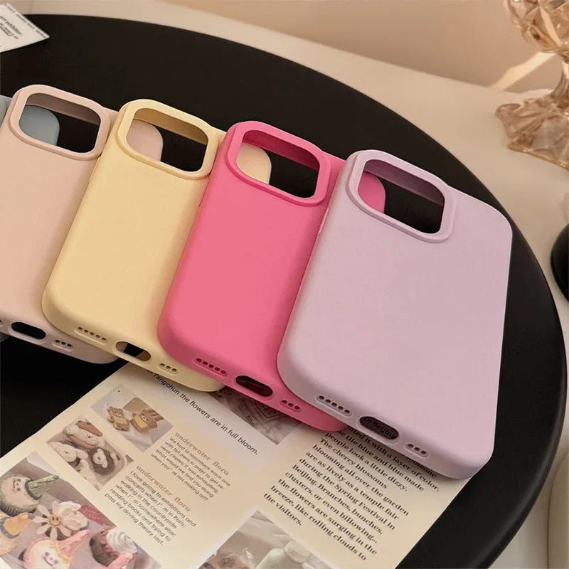Silicone Solid Color iPhone Case – Dopamine Style