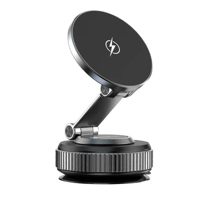 Car Magnetic Wireless Charger Phone Holder & 360° Rotation Vacuum Suction Cup Stand For iPhone 16 15 14 13 12 Fast Charging Dock