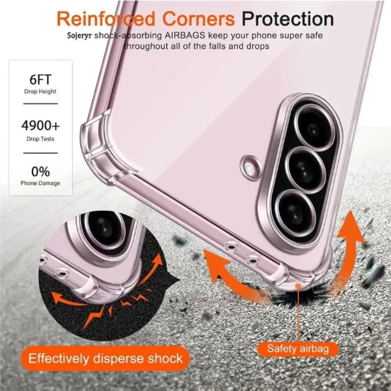 Case For Samsung Galaxy A57 A56 A55 A37 A36 A35 A16 A15 A26 A25 A54 Protective Cover Four Corners Shockproof Bumper Coque Fundas