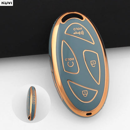 For Hyundai IONIQ 6 New Grand Prix GN7 Kona 5 7 Buttons Fashion TPU Car Remote Key Case Cover Protected Keychain Fob Accessories