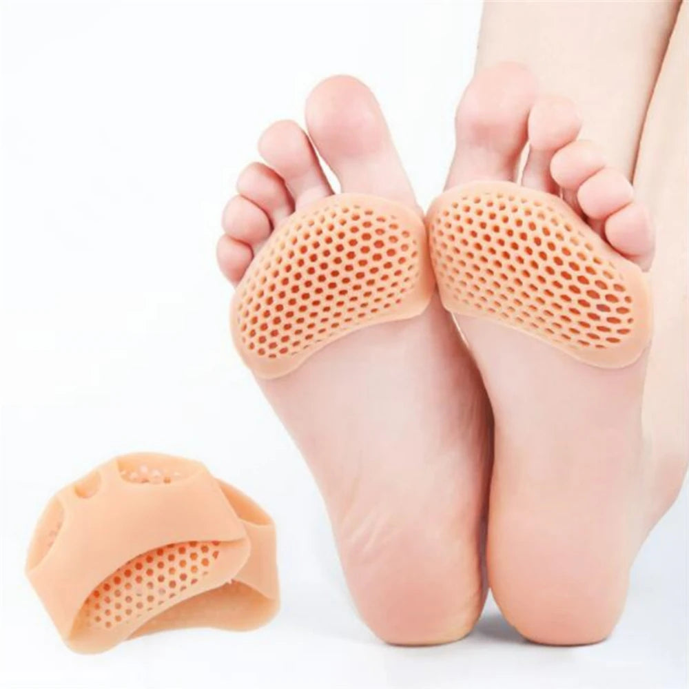 2Pcs Silicone Gel Toe Separator Hallux Valgus Bunion Adjuster Foot Protector Cushion Daily Feet Care Supply