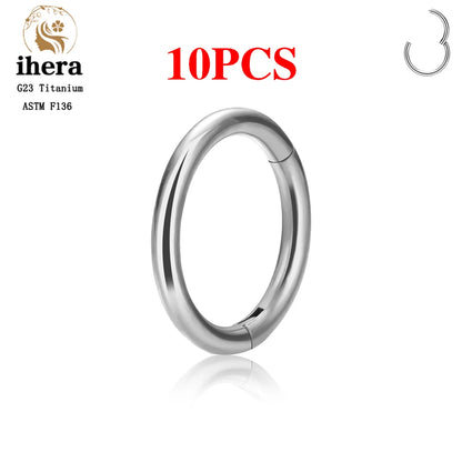 G23 Titanium Nose Ring – 10/50PCS Hoop Piercing Jewelry, 16/18/20G