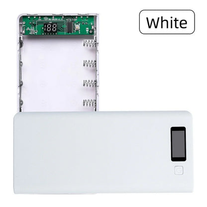 10 8 Slot 18650 Battery Holder DIY Shell Dual USB Type C Charger Powerbank Case Case for iPhone Xiaomi Battery Power Bank Case
