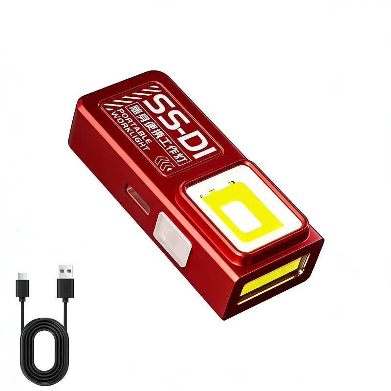 Mini COB LED Flashlight USB C Rechargeable Powerful Work Light  with Clip Magnet Waterproof EDC Camping Walking Pocket Lamp
