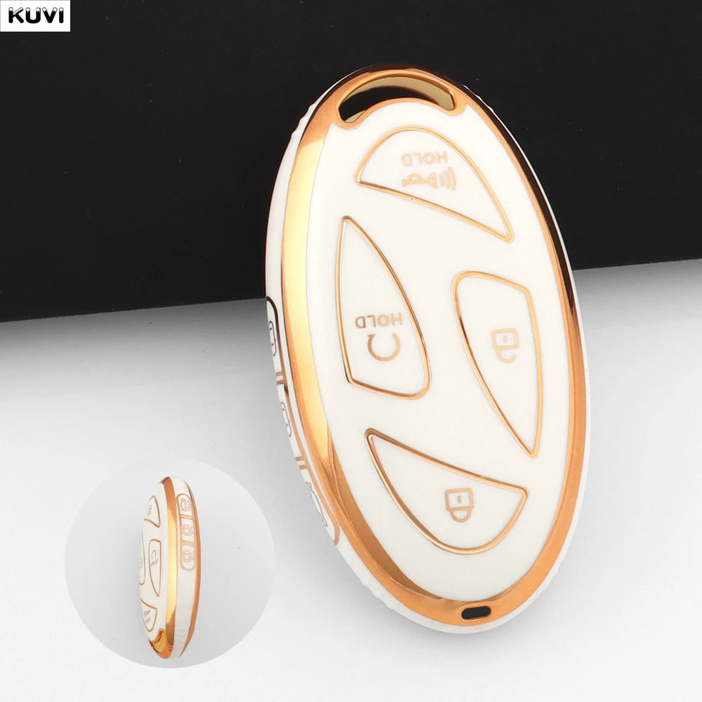 For Hyundai IONIQ 6 New Grand Prix GN7 Kona 5 7 Buttons Fashion TPU Car Remote Key Case Cover Protected Keychain Fob Accessories