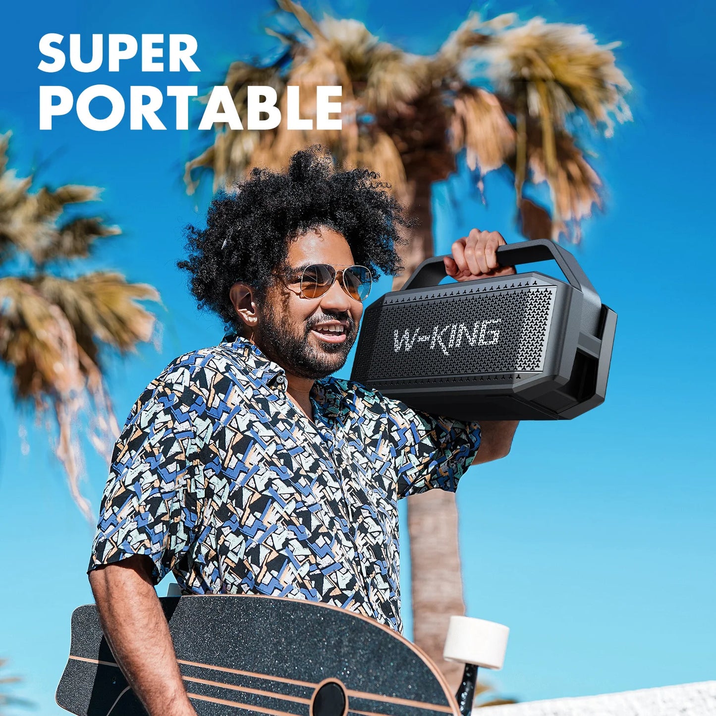 W-KING D9-1 100W Peak 60W RMS Deep Bass Bluetooth Speaker, IPX6 Portable Waterproof Loud Bluetooth Speakers Wireless with Subwoofer