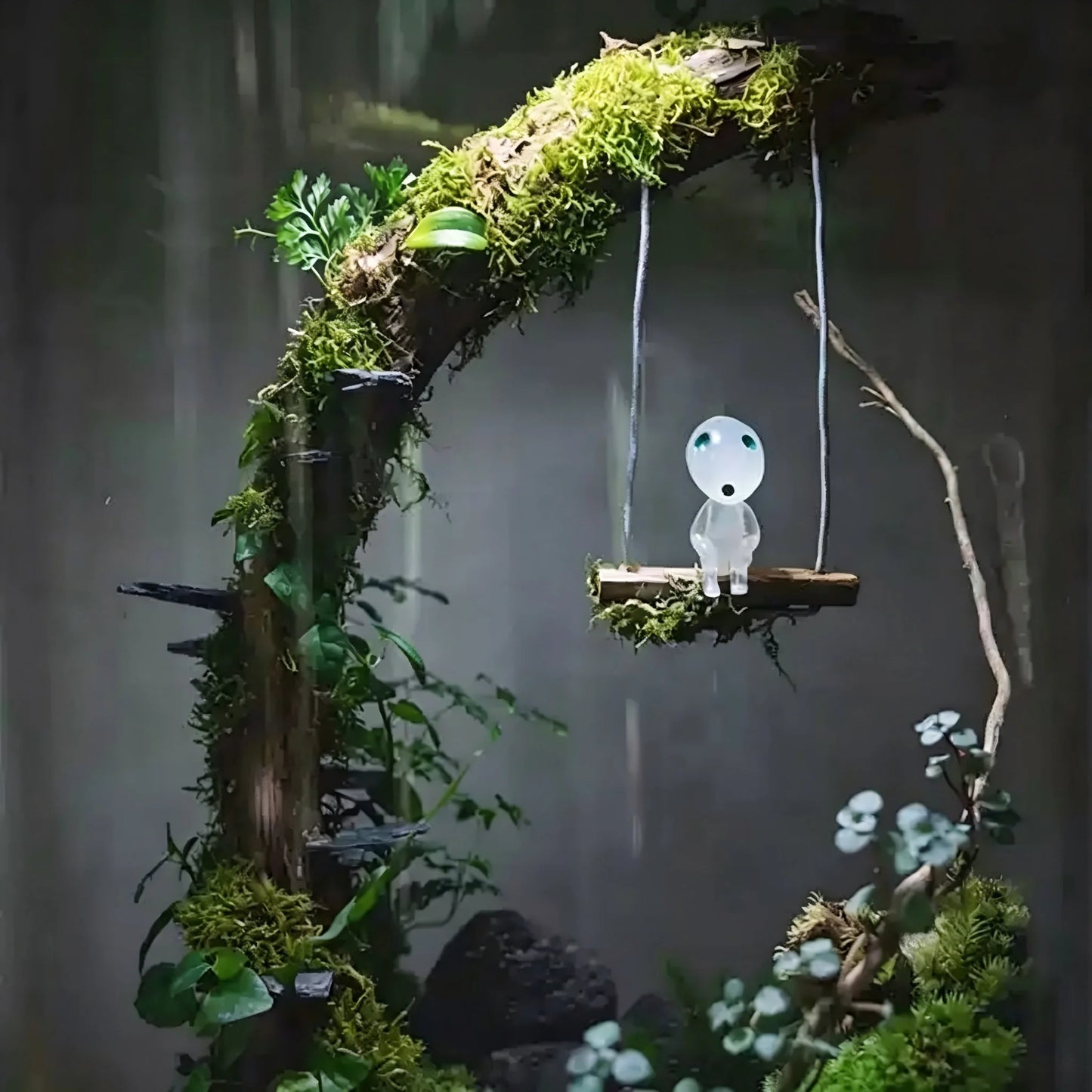 10Pcs Luminous Ghost Miniature Figurines Glow In Dark Tree Elves Micro Landscape Accessories Outdoor Fairy Garden Decoration