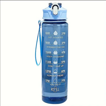800ml Leakproof Sports Water Bottle with Time Scale