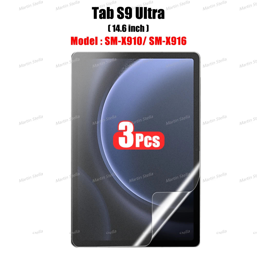 3Pcs Paper Feel Like Screen Protector for Samsung Galaxy Tab S7 S8 S9 Plus Ultra Samsung tab S6 Lite s7 s9 fe A8 A9 A7 No Glass
