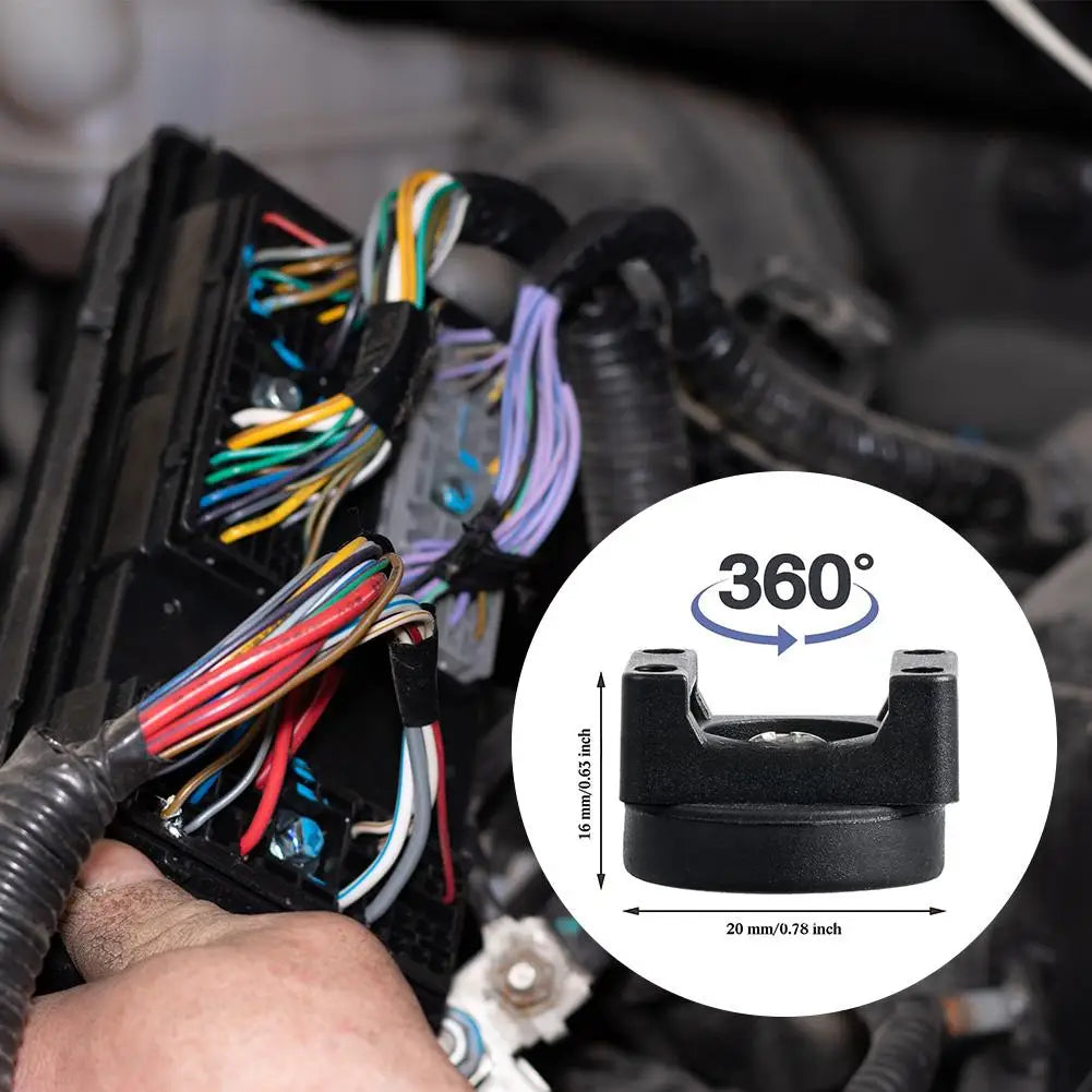 12/15/20/28Pcs Car Wiring Strip Magnetic Zip Tie Cable Organizer Strong Plastic Magnetic Cable Holder For Cable Management