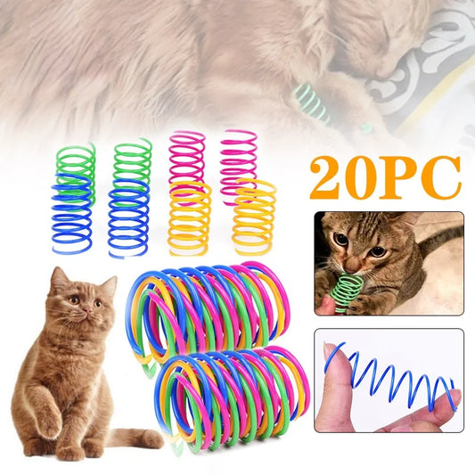 Colorful Spiral Spring Cat Toys – Bouncy Coil Play Set