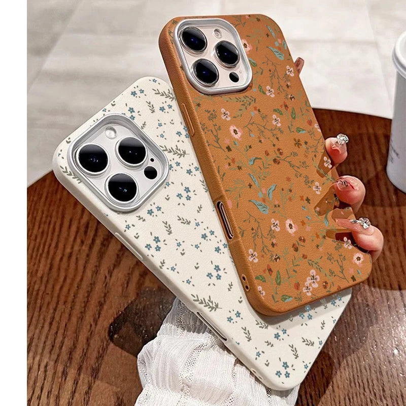 Floral Lichee Pattern Shockproof iPhone Case