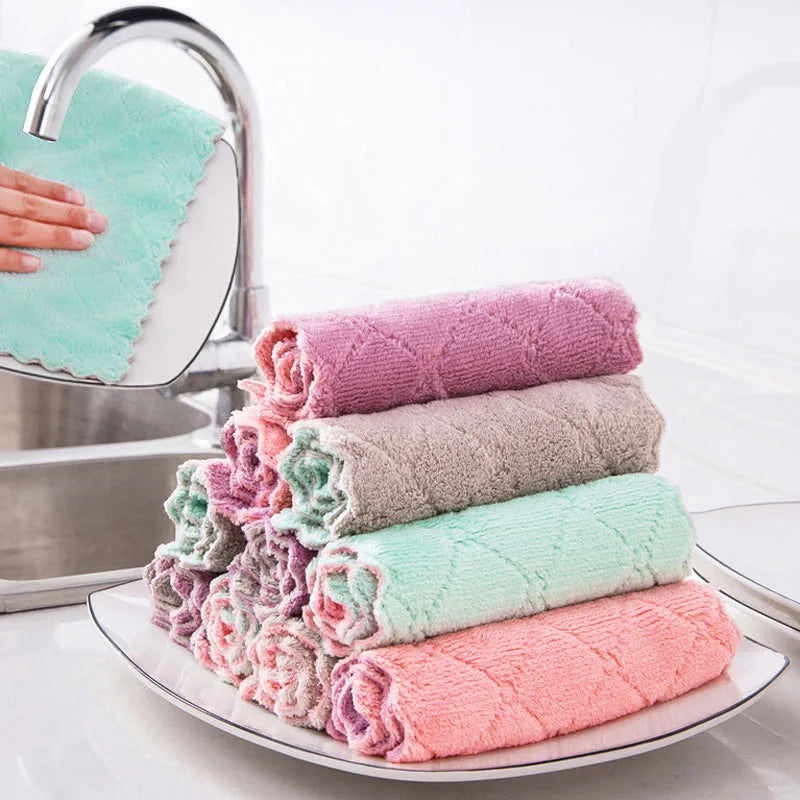 Microfiber Dish Cloths – 10-Pack Multi-Purpose Cleaning Towels