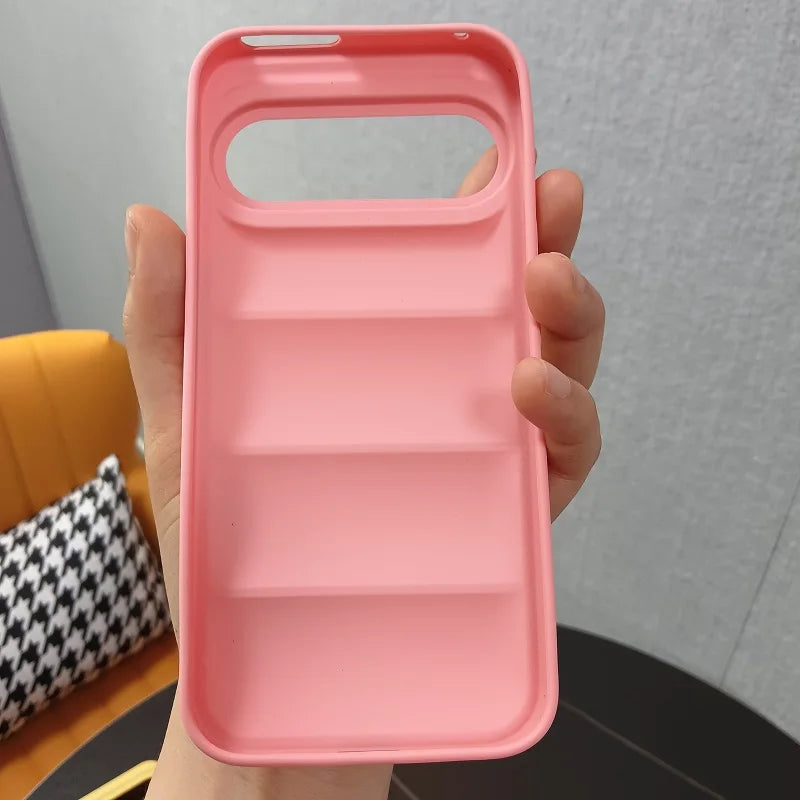 For Google Pixel 10 Pro 9a 9Pro 8 8Pro 7 7a 6 6a 6Pro 5 4 3 5A 4A 3A XL Soft Case Solid Color Liquid Silicone Down Jacket Case