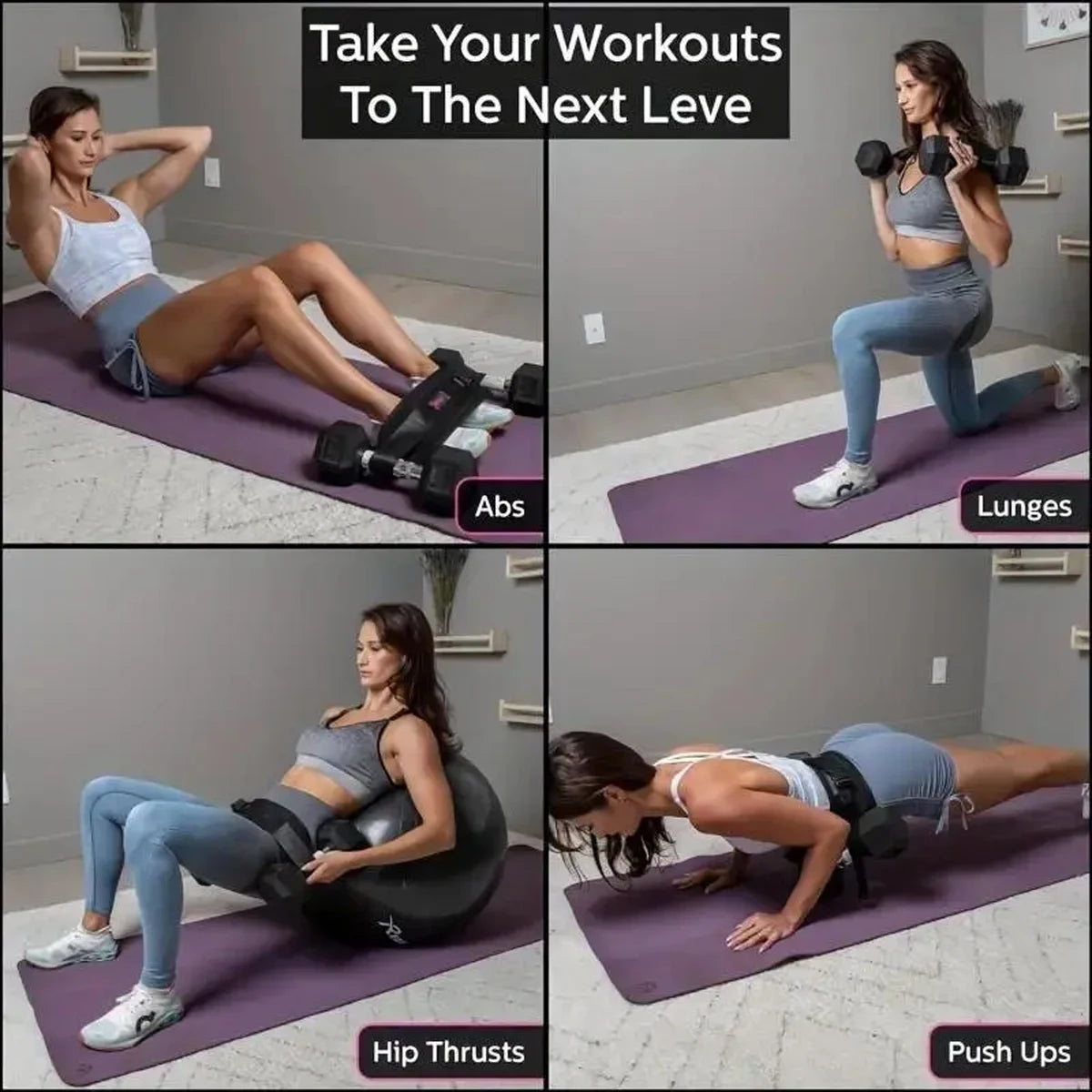 Adjustable Weighted Hip Bridge Belt for Home Gym