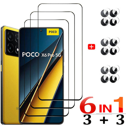 mica Poco F8 Ultra F7 X7 X6 F6 Pro 5G Screen Protector Glass Little X6 X5 F5 Pro Pelicula de Vidro Temperado For Xiaomi Poco F7 Ultra Tempered Glass Poco X7 ProPoco X7 Pro Cristal PocoX6 Phone Front Glass