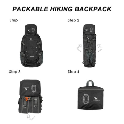 40L Travel Backpack Waterproof Lightweight Packable Outdoor Hiking Camping Daypack Men's and Women's Foldable Climbing Back Bags
