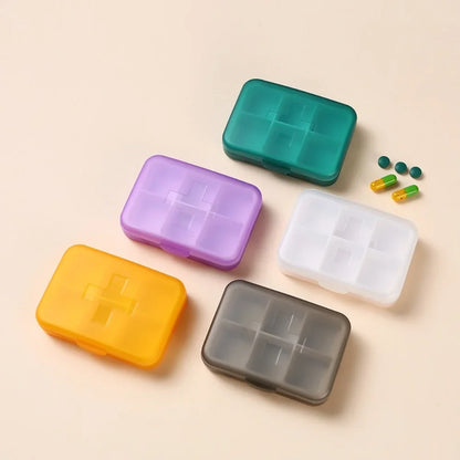 New Small Portable Travel Week Daily 6 Grids Case Box Organizer Tablet Pills Storage Container for Medicine Vitamin Fish Oils
