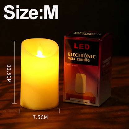 Moving Wick LED Candle Glowing Dancing Flame Candles Kid & Pet Safe Decoration Wholesale Electric Candle for Wedding Party Decor