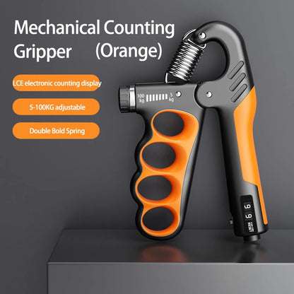Adjustable Hand Grip Strengthener with Mechanical Counter