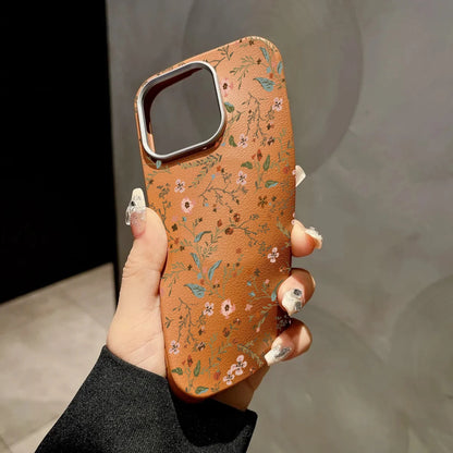 Floral Lichee Pattern Shockproof iPhone Case
